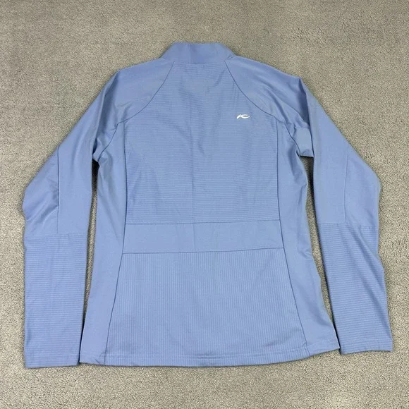 Kjus Jacket Womens Large 40 Blue Nina Midlayer Windbreaker Golf Course Logo - Picture 3 of 10